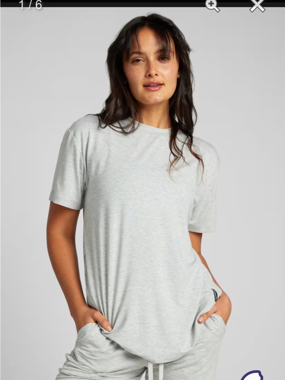 Relaxed Short Sleeve Crew Tee in Light Heather Gray